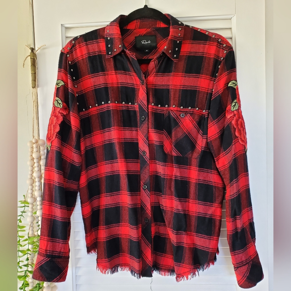 Rails Owen Cherry Patch Button Down - image 2